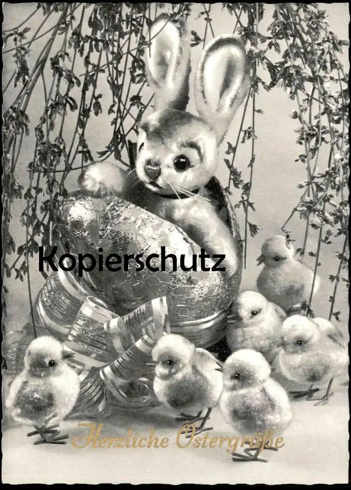 Alte Postkarte Fr Hliche Ostern K Ken Eier Horch Im Hain Erschallen