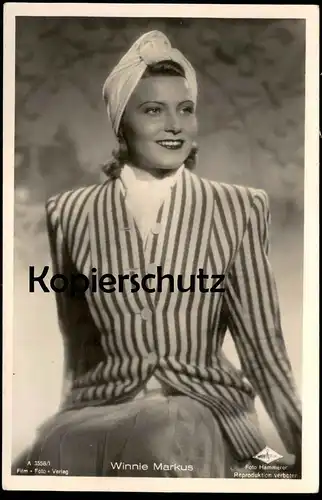 ALTE POSTKARTE WINNIE MARKUS FILM-SCHAUSPIELERIN FILM FOTO VERLAG WIEN FILM FOTO HÄMMERER actress acteur postcard cpa