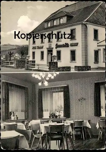 ÄLTERE POSTKARTE OVERATH  HOTEL STEINHOF KARL BRÄUER GERMANIA PILS GASTRAUM EDELBITTER Ansichtskarte AK cpa postcard