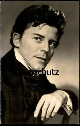 ALTE POSTKARTE GÉRARD PHILIPE FILM-SCHAUSPIELER FARBFILM ROT UND SCHWARZ Franco-London-Film actor acteur Foto postcard