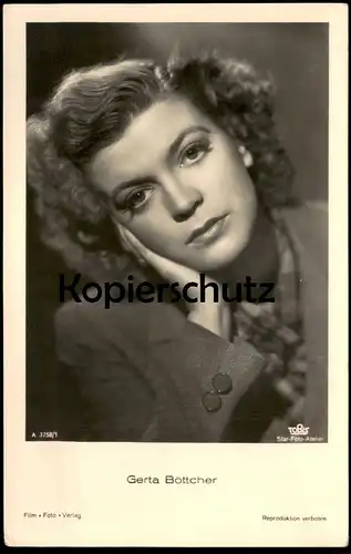 ALTE POSTKARTE GERTA BÖTTCHER FILM-SCHAUSPIELERIN FILM FOTO VERLAG TOBIS actress acteur postcard cpa AK Ansichtskarte