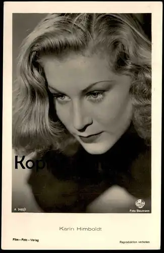 ALTE POSTKARTE KARIN HIMBOLDT FILM-SCHAUSPIELERIN FILM FOTO VERLAG TERRA FOTO BAUMANN actress postcard Ansichtskarte cpa