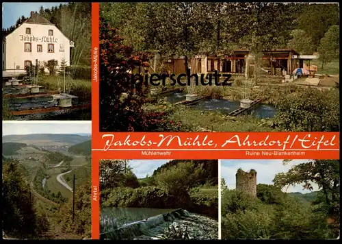 ÄLTERE POSTKARTE AHRDORF JAKOBS MÜHLE BLANKENHEIM EIFEL MÜHLENWEHR RUINE AHRTAL cpa postcard AK Ansichtskarte
