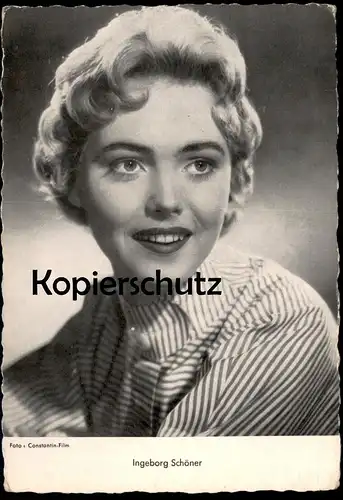 ALTE POSTKARTE INGEBORG SCHÖNER WIESBADEN FILM-SCHAUSPIELERIN actress acteur Foto Photo Ansichtskarte AK postcard cpa