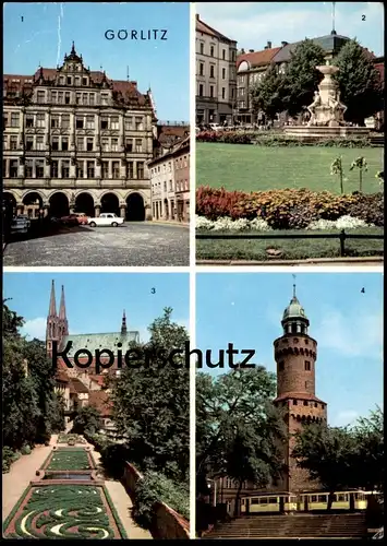 ÄLTERE POSTKARTE GÖRLITZ RATHAUS PLATZ DER BEFREIUNG OCHSENBASTEI REICHENBACHER TURM Zgorzelec Ansichtskarte AK postcard