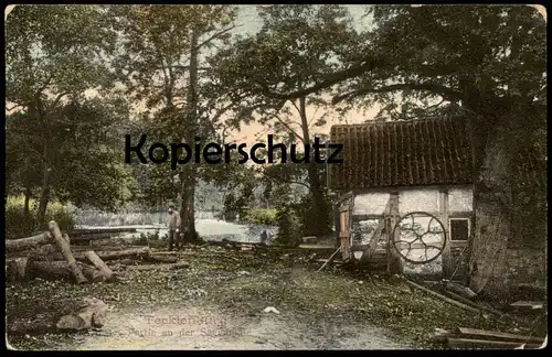 ALTE POSTKARTE TECKLENBURG PARTIE AN DER SÄGEMÜHLE BAHNPOST-STEMPEL TWE Ansichtskarte AK cpa postcard