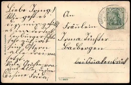 ALTE POSTKARTE TECKLENBURG PARTIE AN DER SÄGEMÜHLE BAHNPOST-STEMPEL TWE Ansichtskarte AK cpa postcard