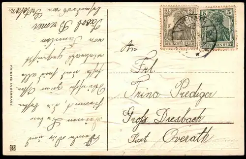 ALTE PRÄGE POSTKARTE FRÖHLICHE OSTERN ENGEL GEFALTETE HÄNDE KROKUSSE Mädchen angel ange easter paques postcard AK cpa