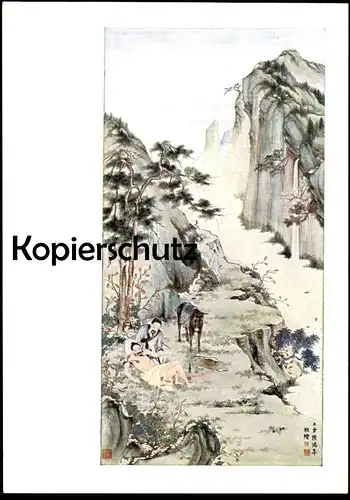 ÄLTERE POSTKARTE CHINESISCHE MALEREI VON LU HUNG NIEN GEBOREN 1914 DER BARMHERZIGE SAMARITER CHINA Chine cpa postcard AK