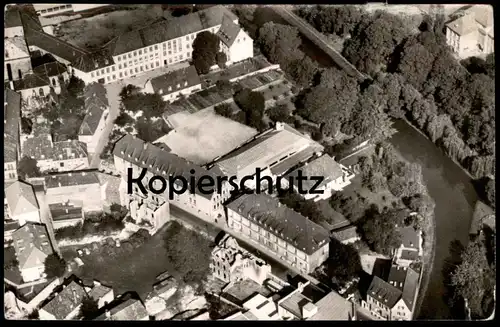 ÄLTERE POSTKARTE OSNABRÜCK ORIGINAL LUFTFOTO GYMNASIUM URSULASCHULE Luftbild Fliegeraufnahme cpa postcard ANsichtskarte