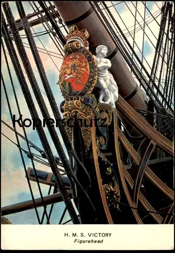 ÄLTERE POSTKARTE H.M.S. VICTORY FIGUREHEAD HMS GALIONSFIGUR Schiff ship postcard AK Ansichtskarte