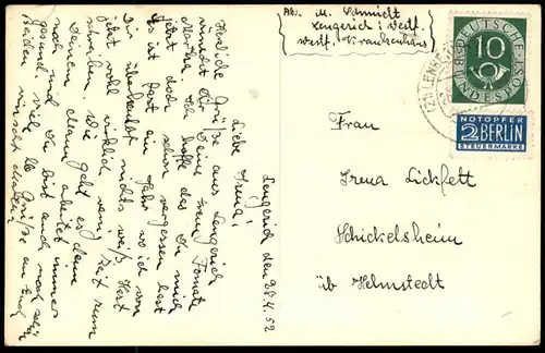 ÄLTERE POSTKARTE LENGERICH IN WESTFALEN RATHAUSPLATZ MARGARETHEN BRUNNEN SCHUCKERT Fachwerk Ansichtskarte postcard cpa