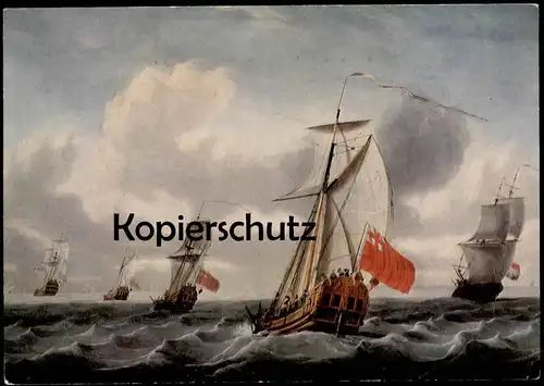 ÄLTERE KÜNSTLER POSTKARTE SEGELSCHIFF SEESTÜCK LUDOLF BAKHUYSEN MUSEUM OSNABRÜCK SCHIFF bateau sailing ship postcard cpa