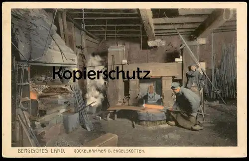 ALTE POSTKARTE GOCKELHAMMER BEI ENGELSKOTTEN REMSCHEID CRONENBERG BERGISCHES LAND SCHMIEDE SCHMIED BERUF postcard AK cpa