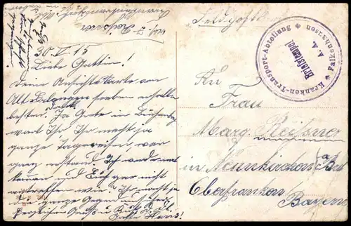 ALTE POSTKARTE LILLE STRASSENGEFECHT SOLDATEN SOLDATS STEMPEL KRANKEN-TRANSPORT-ABTEILUNG FALKENHAUSEN guerre cpa