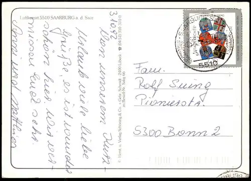 ÄLTERE POSTKARTE GRÜSSE AUS DER WEINSTADT SAARBURG AN DER SAAR Ansichtskarte cpa AK postcard