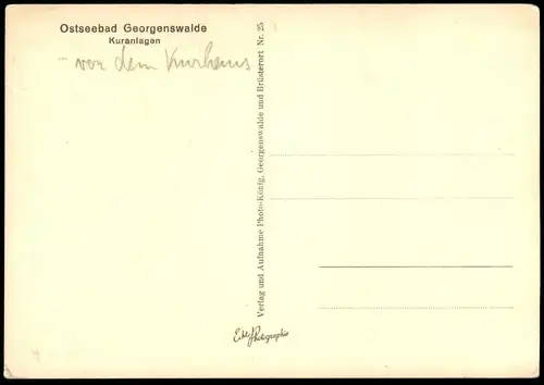 ALTE POSTKARTE GEORGENSWALDE KURANLAGEN Otradnoje Kaliningrad Swetlogorsk Ostpreussen AK Ansichtskarte cpa postcard