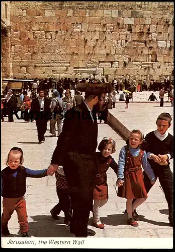 ÄLTERE POSTKARTE JERUSALEM THE WESTERN WALL ISRAEL Klagemauer Judaica Judaika Jüdisch Jew Jewish postcard Ansichtskarte
