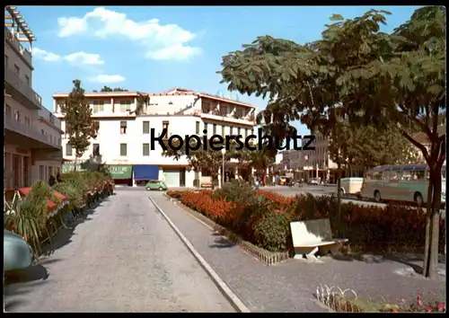 ÄLTERE POSTKARTE LIDO DE JESOLO PIAZZA MAZZINI HOTEL EDEN BUS AUTOBUS AK Ansichtsarte cpa postcard