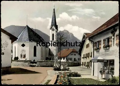 ÄLTERE POSTKARTE PIDING BEI BAD REICHENHALL PETERSPLATZ HINTEN HOCHSTAUFEN UND FUDERHEU BAYERN Ansichtskarte postcard AK