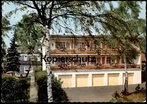 ÄLTERE POSTKARTE USSELN HOTEL ZUR POST KARL BRÜNE WILLINGEN Waldeck Hessen AK Ansichtskarte cpa postcard