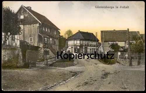 ALTE POSTKARTE GÜNTERSBERGE IN ANHALT FACHWERK HARZGERODE HARZ SACHSEN-ANHALT Fachwerkhaus AK cpa postcard Ansichtskarte