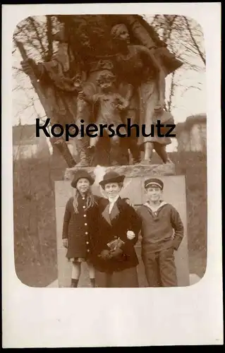 ALTE PHOTO POSTKARTE HILDESHEIM LIEBESGRUND GETREUER ECKARD DENKMAL BRONZE ROEDER DRESDEN AK Ansichtskarte cpa postcard