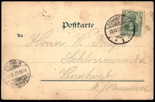 ALTE POSTKARTE OSNABRÜCK HASEPARTIE HASE 1902 Ansichtskarte AK cpa postcard