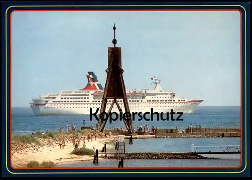 ÄLTERE POSTKARTE MS M.S. ASTOR KREUZFAHRTSCHIFF CUXHAVEN KUGELBAKE HADAG CRUISE LINE Schiff Motorschiff ship postcard