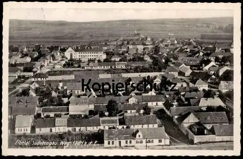 ALTE POSTKARTE WEGSTÄDTL AN DER ELBE ELBETAL PANORAMA SUDETENGAU SUDETEN CESKA REPUBLIKA STETI Ansichtskarte AK postcard