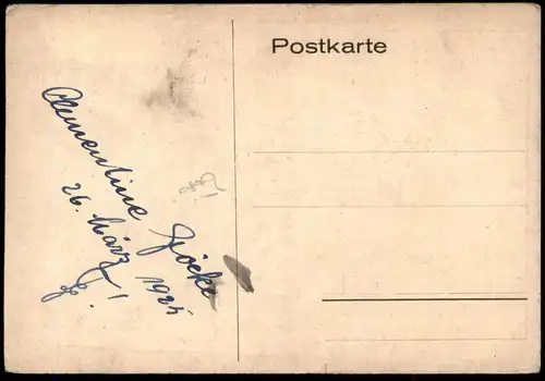 ALTE POSTKARTE WARENDORF EINJÄHRIGEN DER HÖHEREN MÄDCHENSCHULE 1925 COULEURKARTE STUDENTIKA Gottheit Ansichtskarte AK