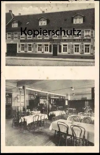 ALTE POSTKARTE ST. INGBERT HOTEL RESTAURANT ZUR GLOCKE BESITZER KARL BEST cpa AK Ansichtskarte postcard