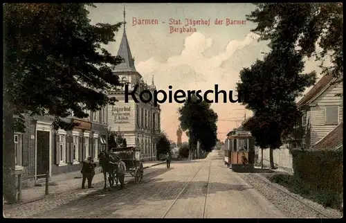 ALTE POSTKARTE WUPPERTAL BARMEN STATION JÄGERHOF DER BARMER BERGBAHN REMSCHEID KÖLSCH KURTZIUS Ansichtskarte AK postcard