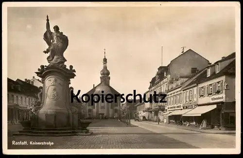 ALTE POSTKARTE RASTATT KAISERSTRASSE CAFÉ KONDITOREI MORITZ CAFÉ KONDITOREI BOSS W. BRACKEBUSCH Ansichtskarte postcard