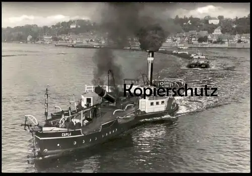 ÄLTERE POSTKARTE DAMPFSCHIFF FRACHTSCHIFF ELBSCHIFFAHRTSMUSEUM Dampfer Schiff ship bateau postcard cpa Ansichtskarte AK