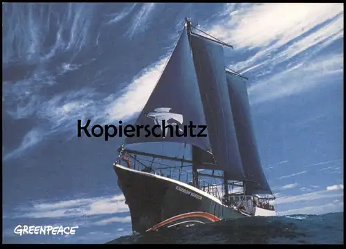 ÄLTERE POSTKARTE SEGELSCHIFF RAINBOW WARRIOR GEGEN STAR WARS USA GREENPEACE ÖSTERREICH Schiff Segelboot ship bateau cpa