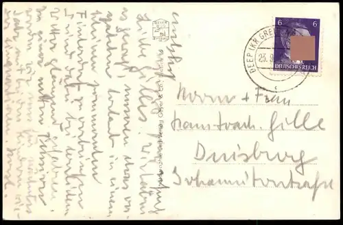 ALTE POSTKARTE DEEP BEZIRK STETTIN HAFEN OSTSEEBAD Boot harbour Pommern Szczecin Poland polska postcard AK