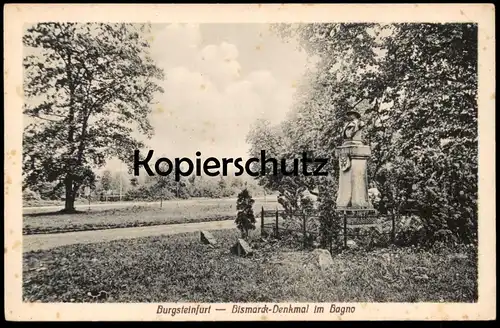 ALTE POSTKARTE BURGSTEINFURT BISMARCK-DENKMAL IM BAGNO Bismarckdenkmal Steinfurt Borghorst cpa postcard Ansichtskarte