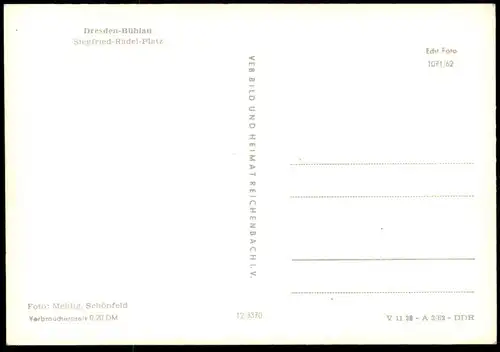 ÄLTERE POSTKARTE DRESDEN BÜHLAU SIEGFRIED RÄDEL PLATZ GASTSTÄTTE KURHAUS DROGERIE FARBEN BUS Ansichtskarte AK postcard