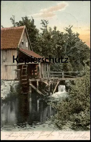 ALTE POSTKARTE AUS DER GÜTERSLOHER HEIDE KOLLMEIER'S MÜHLE GÜTERSLOH Wassermühle mill moulin Ansichtskarte postcard cpa