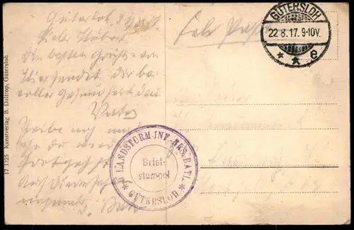 ALTE POSTKARTE GÜTERSLOH KÖNIGLICHES AMTSGERICHT GESCHÄFT HEINRICH ZUMHANSEN Gericht court tribunal cpa postcard AK