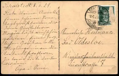 ALTE POSTKARTE GRUSS AUS SCHAFSTEDT IN DITHMARSCHEN KAISERSTEIN DENKMAL Ansichtskarte AK cpa postcard