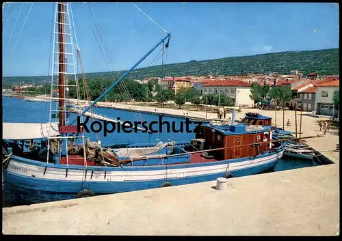 ÄLTERE POSTKARTE PUNAT SCHIFF STRUNJAN KUTTER KRK KROATIEN CROTIA bateau ship postcard cpa AK Ansichtskarte