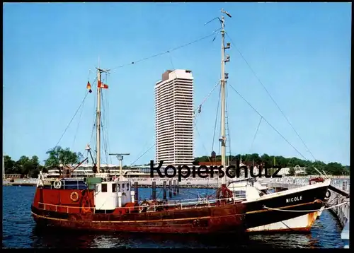 ÄLTERE POSTKARTE TRAVEMÜNDE SCHIFF NICOLE KUTTER FISCHERBOOT fishing ship bateau Ansichtskarte AK postcard cpa