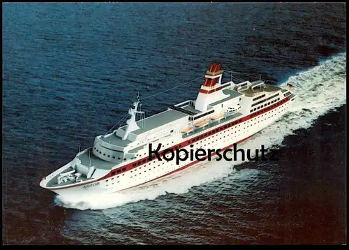 ÄLTERE POSTKARTE MS M.S. ASTOR KREUZFAHRTSCHIFF MODELLFOTO HADAG CRUISE LINE Schiff Motorschiff ship Ansichtskarte AK