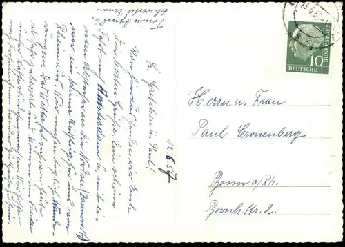 ÄLTERE POSTKARTE RHEINE MÜNSTERSTRASSE AK postcard Ansichtskarte cpa