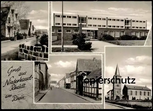 ALTE POSTKARTE GRUSS AUS NIEDERKASSEL RHEIDT AM RHEIN Ansichtskarte AK cpa postcard