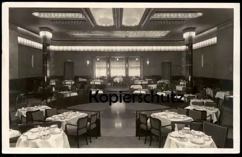 ALTE POSTKARTE DÜSSELDORF GASTSTÄTTE TABARIS 1929 KÖNIGSALLEE 66 Restaurant Tische Porzellan Architekt E. Huhn postcard