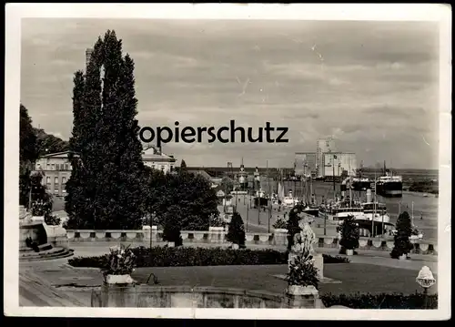 ALTE POSTKARTE STETTIN GORCH FOCK BLICK Hafen harbour Pommern Szczecin AK Ansichtskarte cpa postcard