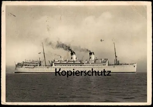 ALTE POSTKARTE MS GIULIO CESARE NAVE SCHIFF KREUZFAHRTSCHIFF Motorschiff ship bateau Ansichtskarte AK cpa postcard